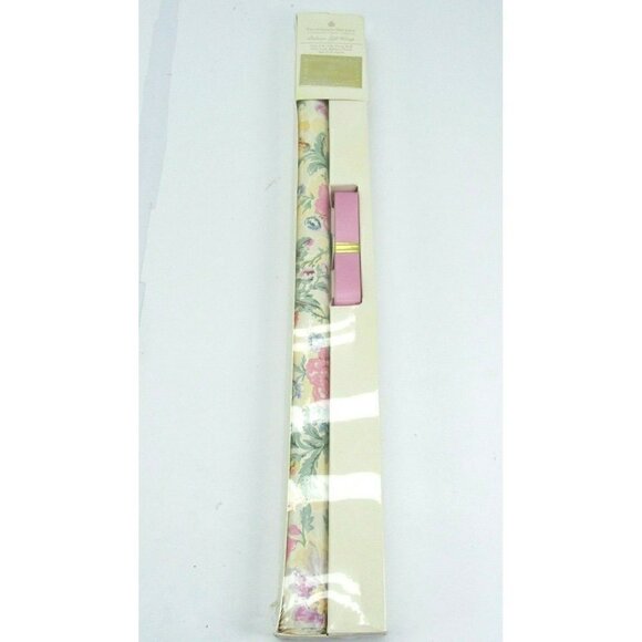 Vintage Victoria's Secret Roll Gift Wrap Ribbon Floral Flowers Wrapping Paper - Picture 2 of 5